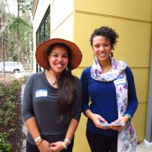 Volunteers Patricia Allen and Jaimée Marsh